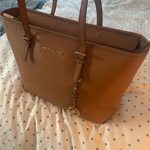 Michael Kors Tan Saffiano Leather Tote Bag